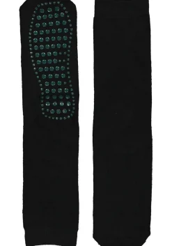 Homepads herensokken, zwart (groene noppen)
