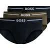 HUGO BOSS Bold hipster briefs (3-pack), heren slips, zwart, blauw, olijfgroen