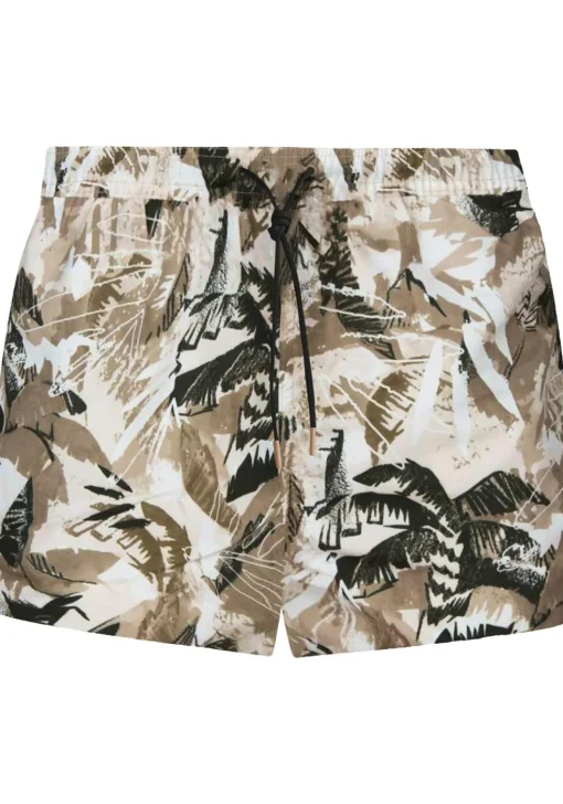 HUGO BOSS Cala swim shorts, heren zwembroek, midden beige dessin