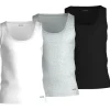 HUGO BOSS Classic Tanktops regular fit (3-pack), heren singlets O-hals, zwart, grijs en wit