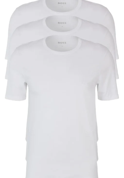 HUGO BOSS Classic T-shirts regular fit (3-pack), heren T-shirts O-hals, wit