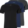 HUGO BOSS Classic T-shirts regular fit (3-pack), heren T-shirts O-hals, blauw, navy, grijs