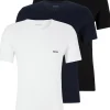 HUGO BOSS Classic T-shirts regular fit (3-pack), heren T-shirts O-hals, wit, navy, zwart