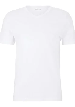 HUGO BOSS Classic T-shirts regular fit (3-pack), heren T-shirts V-hals, wit