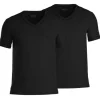 HUGO BOSS Comfort T-shirts relaxed fit (2-pack), heren T-shirts V-hals, zwart
