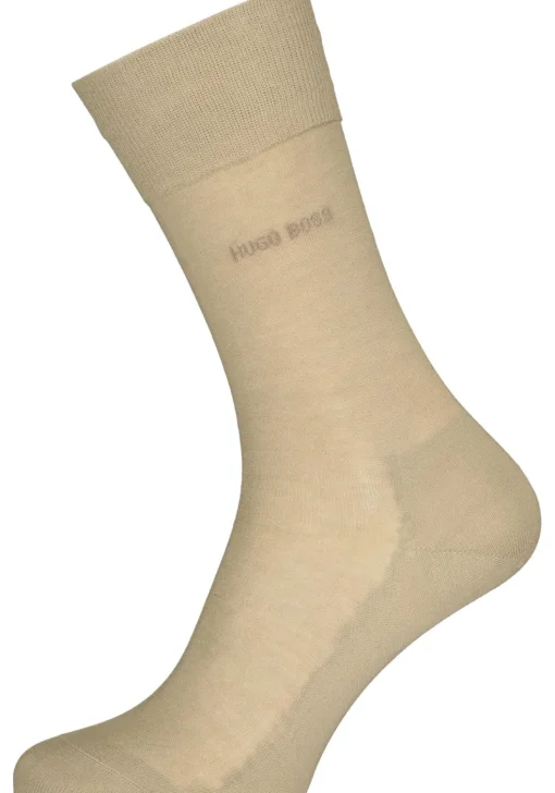 HUGO BOSS George uni (1-pack), herensokken katoen, beige