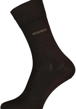 HUGO BOSS George uni (1-pack), herensokken katoen, donker bruin