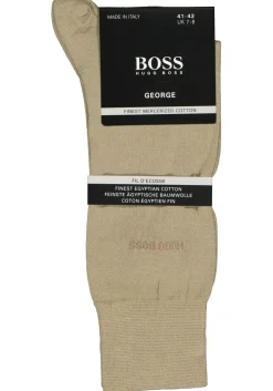 HUGO BOSS George uni (1-pack), herensokken katoen, beige