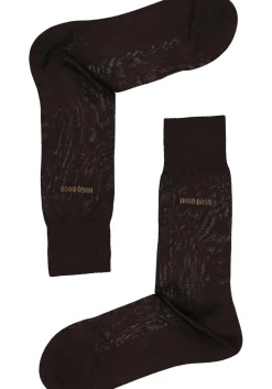 HUGO BOSS George uni (1-pack), herensokken katoen, donker bruin