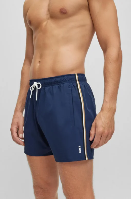 HUGO BOSS Iconic swim shorts, heren zwembroek, navy blauw