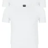 HUGO BOSS Modern stretch T-shirts slim fit (2-pack), heren T-shirts O-hals, wit