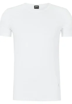 HUGO BOSS Modern stretch T-shirts slim fit (2-pack), heren T-shirts O-hals, wit