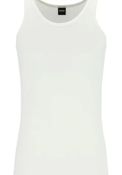 HUGO BOSS Modern stretch tanktops slim fit (2-pack), heren singlets O-hals, wit