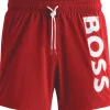 HUGO BOSS Octopus swim shorts, heren zwembroek, middenrood