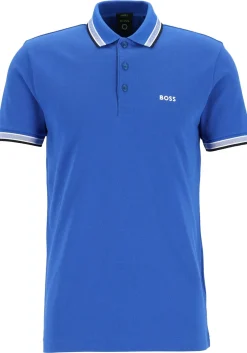 HUGO BOSS Paddy regular fit polo, heren polo korte mouw, blauw (contrast)