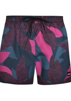 HUGO BOSS Piranha swim shorts, heren zwembroek, middenroze dessin