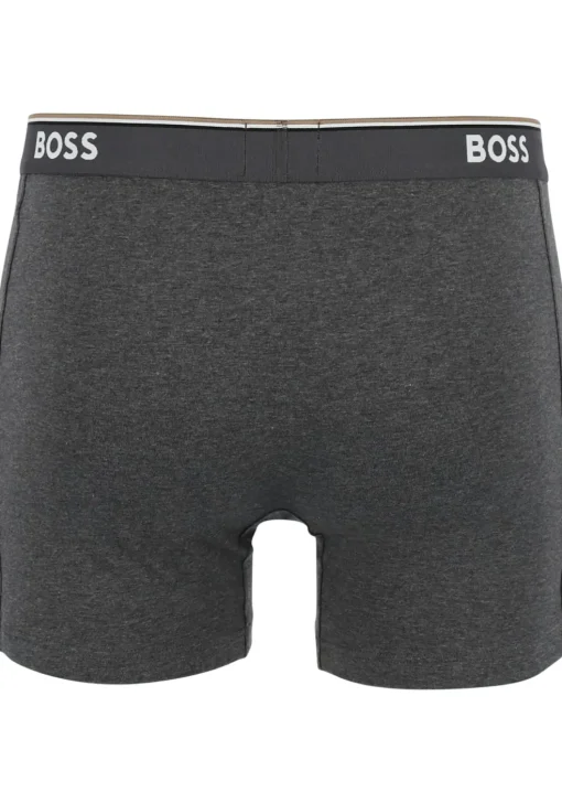 HUGO BOSS Power boxer briefs (3-pack), heren boxers normale lengte, grijs, grijs, zwart