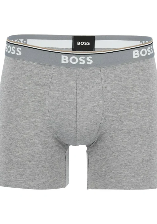 HUGO BOSS Power boxer briefs (3-pack), heren boxers normale lengte, grijs, grijs, zwart