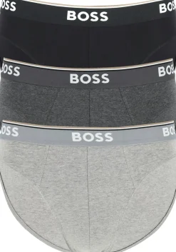 HUGO BOSS Power briefs (3-pack), heren slips, grijs, grijs, zwart