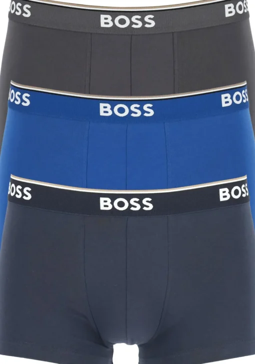HUGO BOSS Power trunks (3-pack), heren boxers kort, navy, blauw, grijs