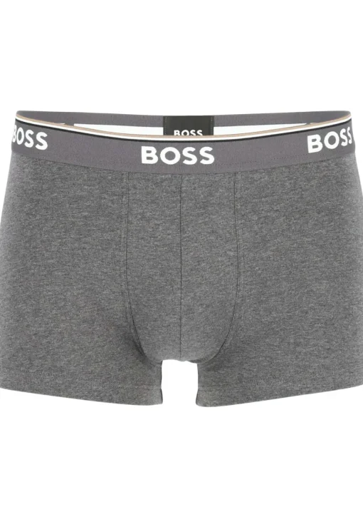 HUGO BOSS Power trunks (3-pack), heren boxers kort, grijs, grijs, zwart