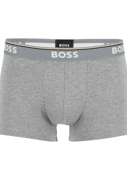 HUGO BOSS Power trunks (3-pack), heren boxers kort, grijs, grijs, zwart