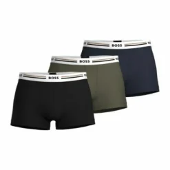 HUGO BOSS Revive trunks (3-pack), heren boxers kort, zwart, blauw, groen
