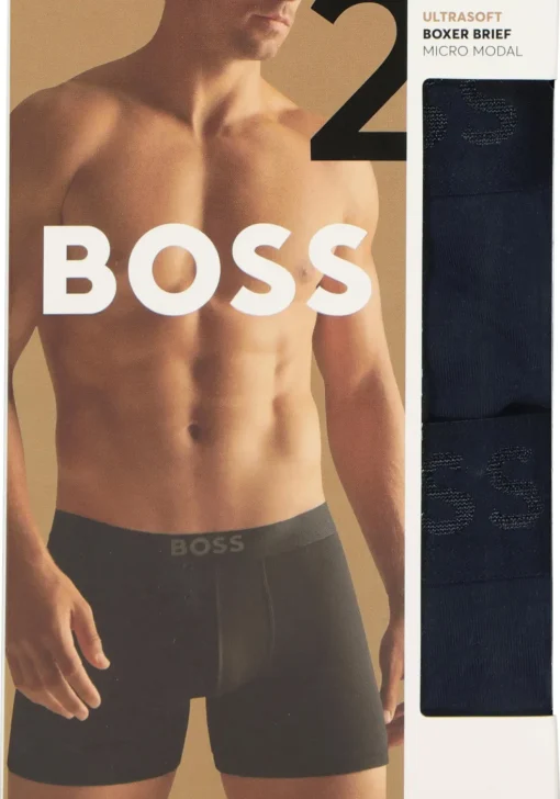 HUGO BOSS Ultrasoft boxer briefs (2-pack), heren boxers normale lengte modal, blauw