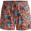 HUGO BOSS Willow swim shorts, heren zwembroek, fel oranje dessin