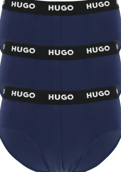 HUGO hipster briefs (3-pack), heren slips, blauw