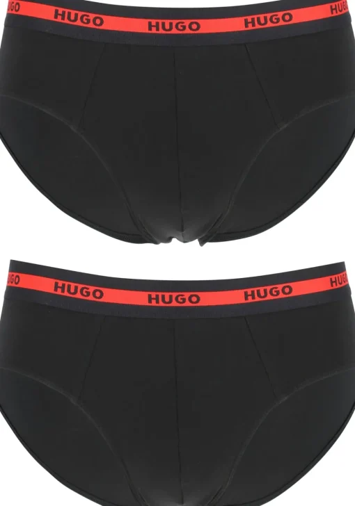HUGO hipster briefs (2-pack), heren slips, zwart
