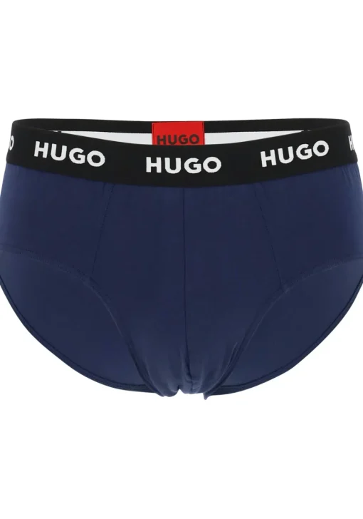 HUGO hipster briefs (3-pack), heren slips, blauw