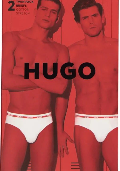 HUGO hipster briefs (2-pack), heren slips, zwart