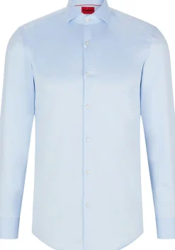 HUGO Kason slim fit overhemd, twill, blauw