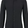 HUGO Kenno slim fit overhemd, tricot, zwart