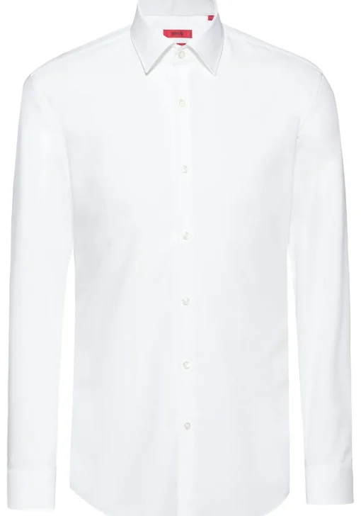 HUGO Kenno slim fit overhemd, popeline, wit