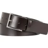 HUGO leren heren riem, donkerbruin