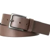 HUGO leren heren riem, donkerbruin