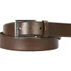 HUGO leren heren riem, donkerbruin