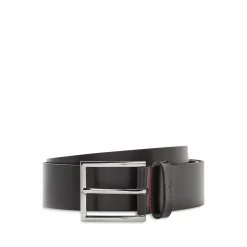HUGO leren heren riem, donkerbruin