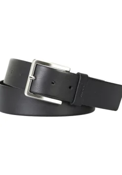 HUGO leren heren riem, zwart