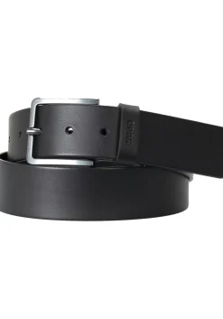 HUGO leren heren riem, zwart