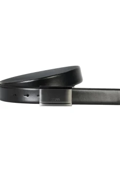 HUGO leren heren riem, zwart
