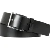 HUGO leren heren riem, zwart