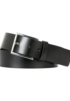 HUGO leren heren riem, zwart