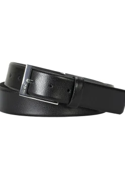 HUGO leren heren riem, zwart