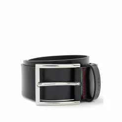 HUGO leren heren riem, zwart