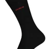 HUGO logo sokken (2-pack), herensokken katoen, zwart