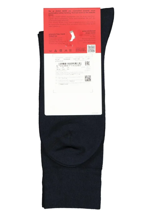 HUGO logo sokken (2-pack), herensokken katoen, donkerblauw