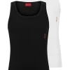 HUGO stretch tanktops slim fit (2-pack), heren singlets O-hals, multicolor (set met verschillende kleuren)